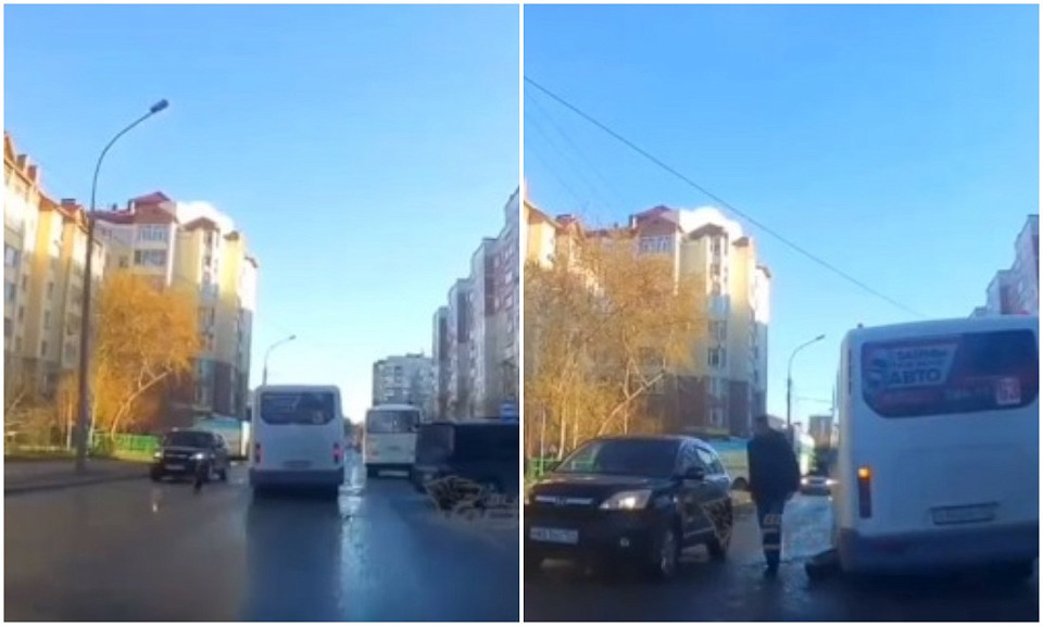 В Новосибирске у маршрутки № 63 отвалилось колесо во время движения