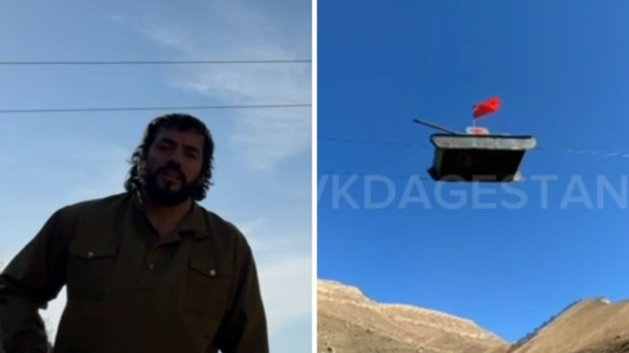 Танк в небе: канатоходец сделал уникальный трюк в честь 80-летия Победы