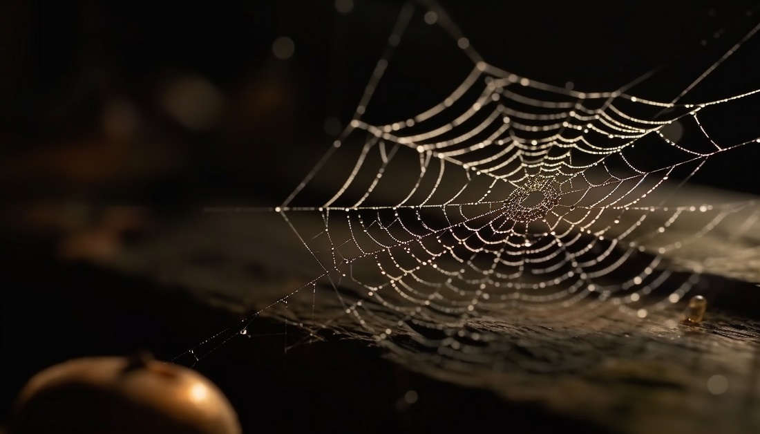 spooky-spider-web-traps-dew-drops-outdoors-generated-by-ai.jpg