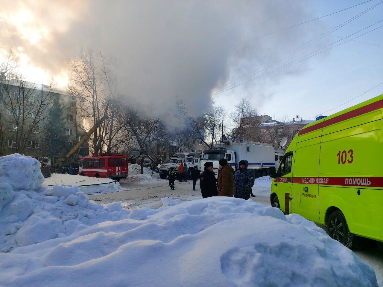 Фоторепортаж с места взрыва пятиэтажного дома в Новосибирске | 10.02.2023 |  Новосибирск - БезФормата