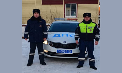 Полицейские спасли замерзающую семью на трассе в Новосибирской области