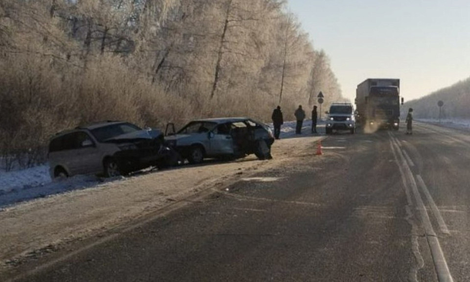 Два ВАЗа попали в смертельное ДТП на трассе под Новосибирском