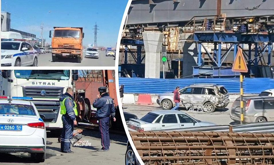«Камазист» врезался в 5 машин во время погони на Димитровском мосту