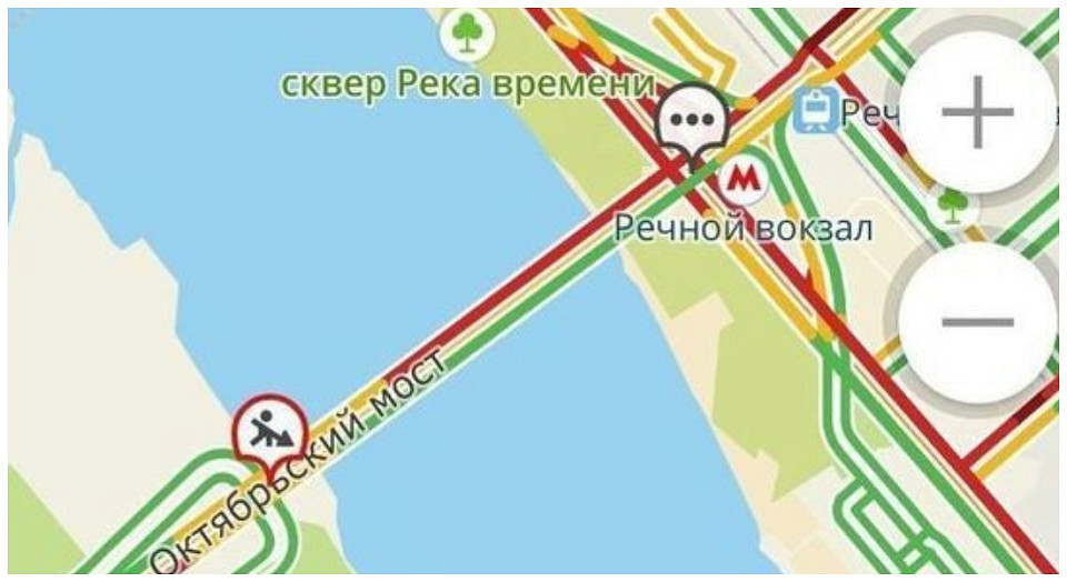 В Новосибирске образовалась огромная пробка на Октябрьском мосту из-за ремонта