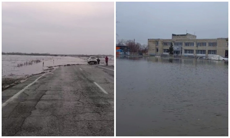 В Новосибирской области жители делятся видео паводка и перекрытых дорог