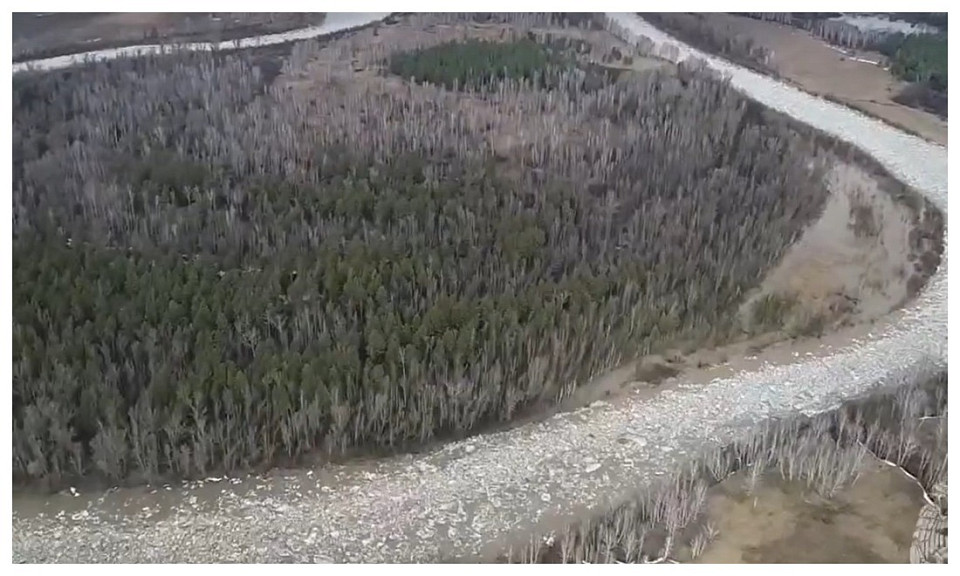 МЧС опубликовало данные видеомониторинга разлива новосибирской реки Бердь