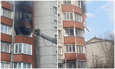 В Новосибирске горит жилой дом рядом с СИБСТРИНом