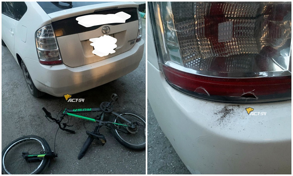 В Новосибирске обнаженный мужчина сбросил велосипед с 7 этажа на автомобиль