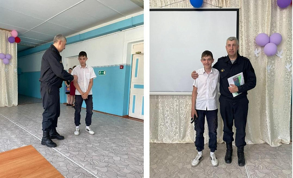 Участник специальной военной операции с позывным «Батя» посетил куйбышевскую школу