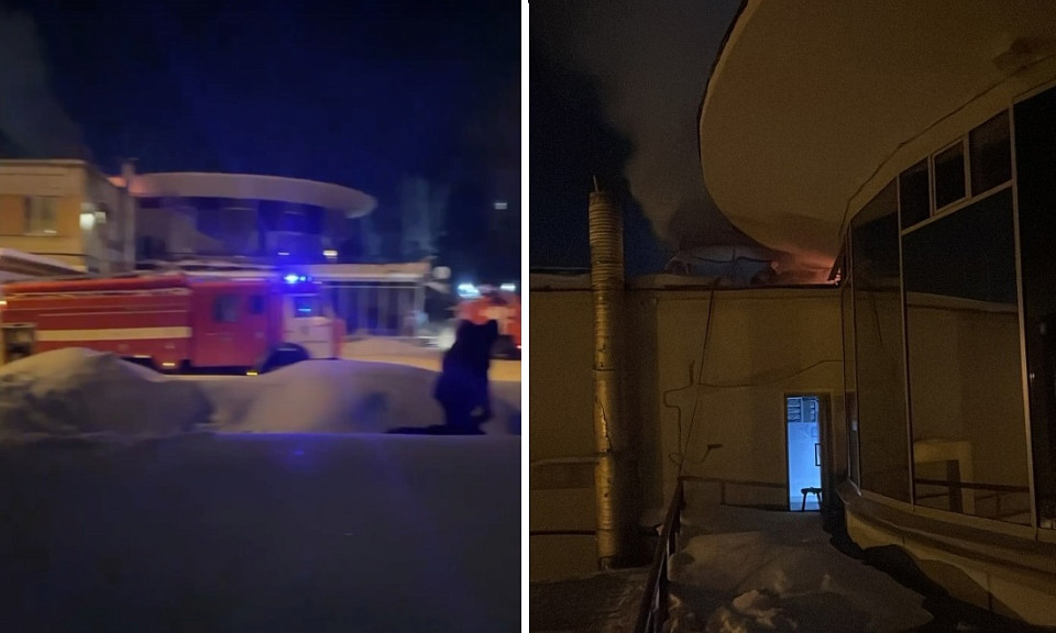 В новосибирском Академгородке загорелся торговый центр