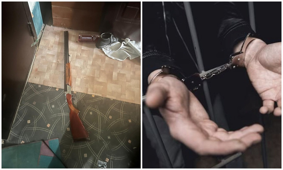 Житель Новосибирска расстрелял из ружья дверь соседа