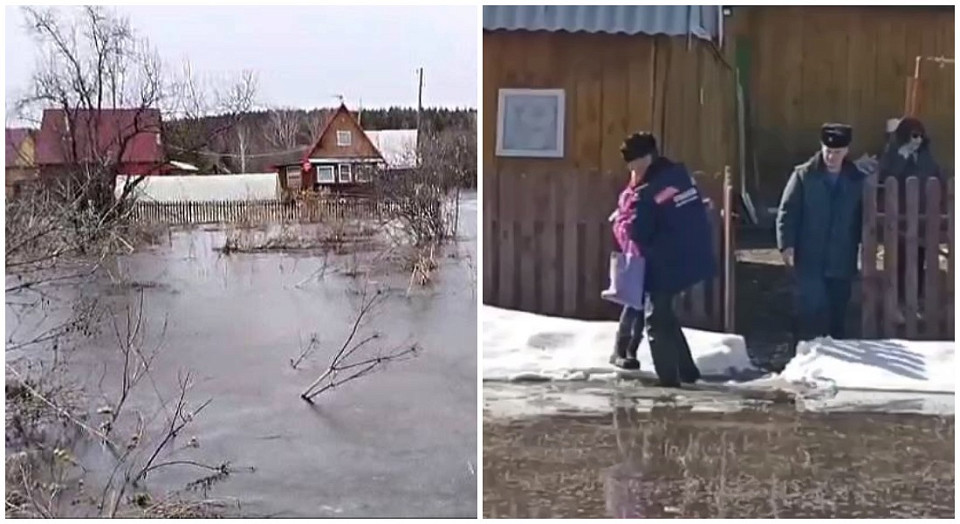 Более 200 дачных участков затопила река Иня в Новосибирской области 