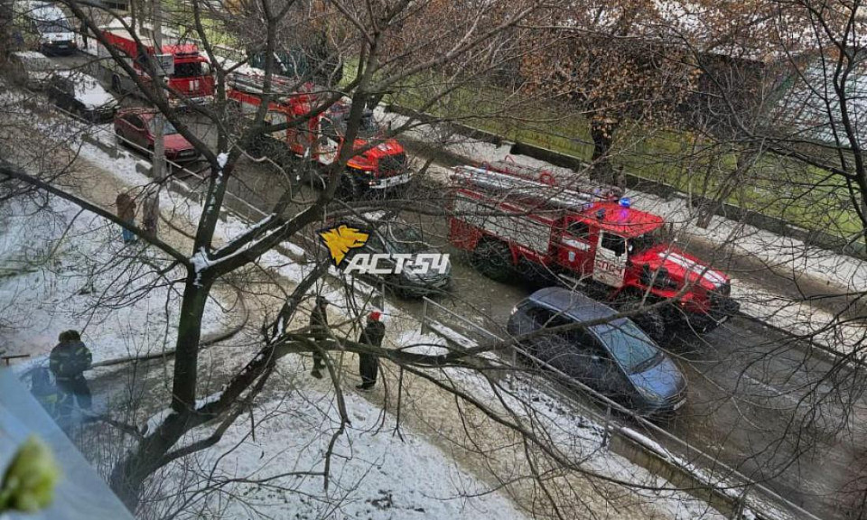 Мужчина пострадал во время пожара на Народной в Новосибирске