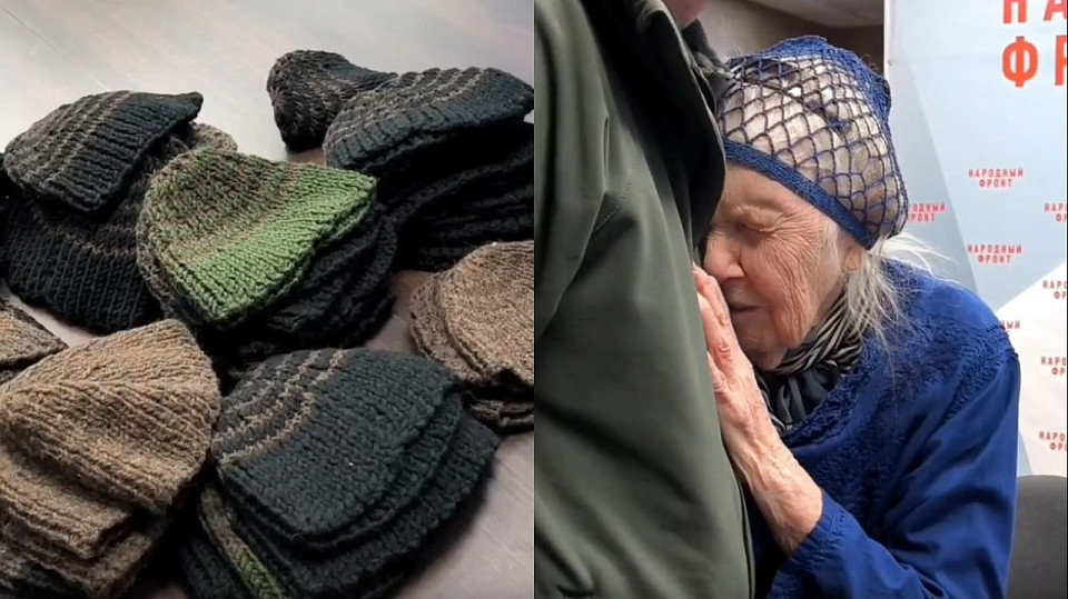 90-летняя баба Тома из Новосибирска одевает бойцов спецоперации