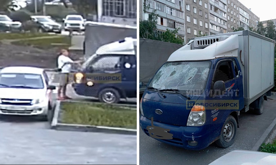 В Новосибирске агрессивный мужчина разбил топором 8 автомобилей