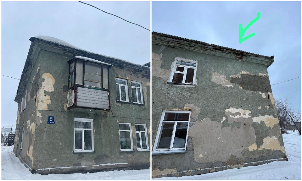 «Стены промерзают, с потолка течёт вода»: новосибирцы пожаловались на опасный дом