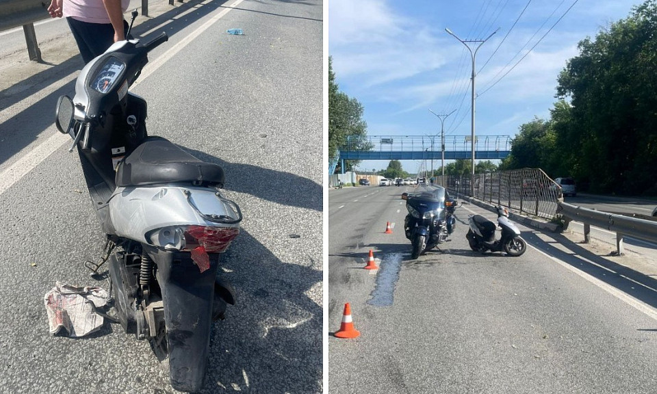 В Новосибирске 14-летний подросток на мопеде столкнулся с мотоциклистом