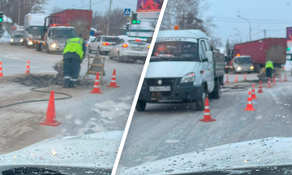 Не успели разобраться со снегом: дорожники приступили заделывать ямы