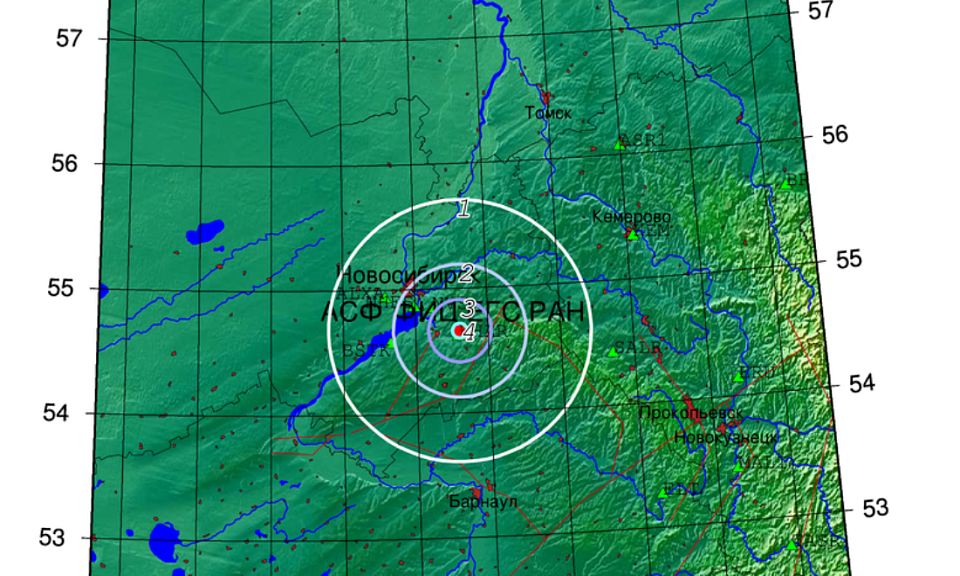 Землетрясение магнитудой 3,5 произошло в Новосибирской области