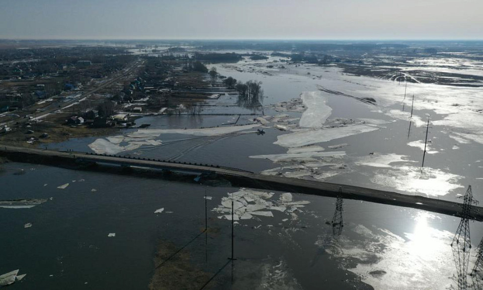 Телеканал ОТС показал кадры разлива реки в Новосибирской области