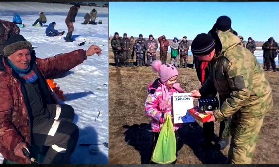 Под Новосибирском 5-летняя девочка стала участницей соревнований по зимней рыбалке