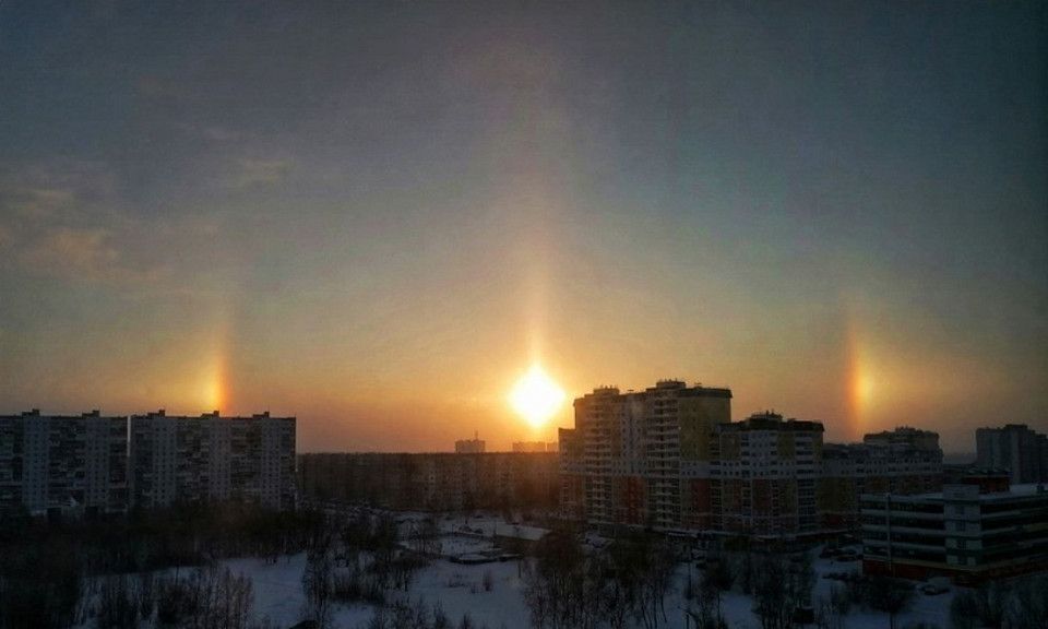 Ложное Солнце — паргелий заметили в небе над Новосибирском