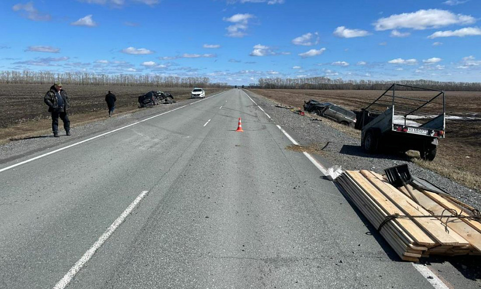 Под Новосибирском водитель выехал на трассе на встречку и погиб