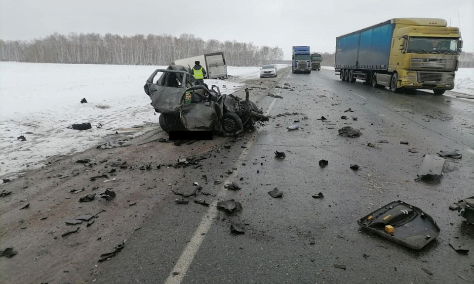 В чудовищном ДТП на западе Новосибирской области погибли два человека
