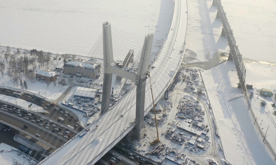 В Новосибирске строительство 4-го мост завершили на 85%
