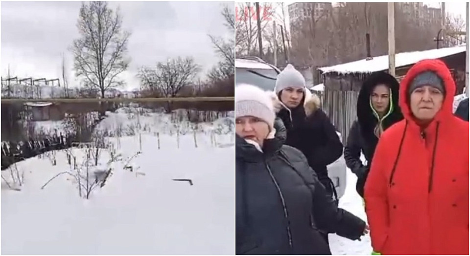 В Новосибирске жители пожаловались на опасные снегоотвалы