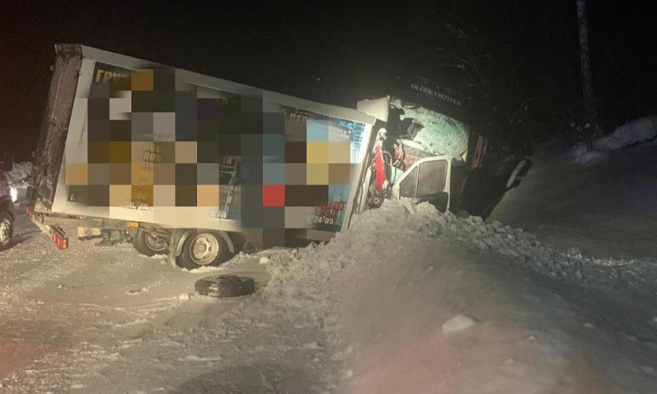 Водитель микрогрузовика погиб на трассе под Новосибирском