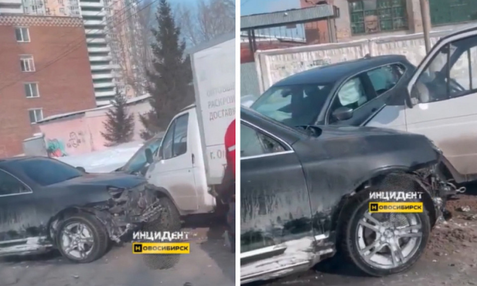 Водитель Porsche устроил массовое ДТП и скрылся с места аварии в Новосибирске
