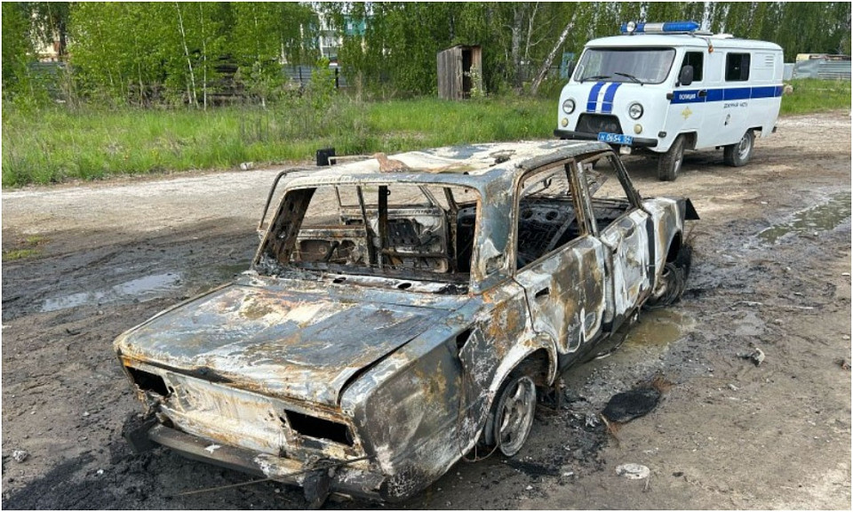 Трое 18-летних парней угнали и сожгли ВАЗ в Новосибирске